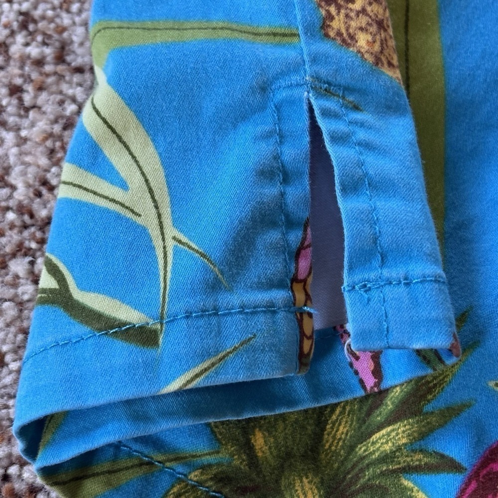 Vintage Bill Blass Jeans Tropical Capri Pants Size 14 Parrot Pineapple Print 🦜 - Picture 14 of 15